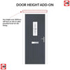 Country Style Catalina 1 Composite Front Door Set with Pusan Glass - Shown in Slate Grey