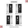 Country Style Catalina 1 Composite Front Door Set with Single Side Screen - Clarity Brass Glass - Shown in Black