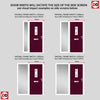 Country Style Catalina 1 Composite Front Door Set with Single Side Screen - Kupang Red Glass - Shown in Purple Violet