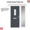 Country Style Catalina 1 Composite Front Door Set with Single Side Screen - Pusan Glass - Shown in Slate Grey