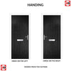 Country Style Composite Solid Front Door Set - Shown in Black