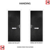 Country Style Composite Solid Front Door Set - Shown in Black