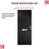 Country Style Composite Solid Front Door Set - Shown in Black