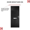 Country Style Composite Solid Front Door Set - Shown in Black