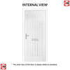 Country Style Composite Solid Front Door Set - Shown in Black