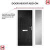 Country Style Composite Solid Door Set with Single Side Screen - Shown in Black