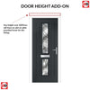 Country Style Debonaire 2 Composite Front Door Set with Central Abstract Glass - Shown in Anthracite Grey