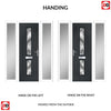 Country Style Debonaire 2 Composite Front Door Set with Double Side Screen - Central Abstract Glass - Shown in Anthracite Grey
