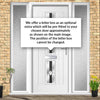 Country Style Debonaire 2 Composite Front Door Set with Double Side Screen - Central Jet Glass - Shown in White