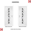 Country Style Debonaire 2 Composite Front Door Set with Central Jet Glass - Shown in White