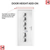 Country Style Debonaire 2 Composite Front Door Set with Central Jet Glass - Shown in White