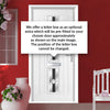 Country Style Debonaire 2 Composite Front Door Set with Central Jet Glass - Shown in White