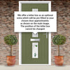 Country Style Debonaire 2 Composite Front Door Set with Central Kupang Green Glass - Shown in Reed Green