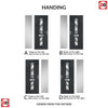 Country Style Debonaire 2 Composite Front Door Set with Single Side Screen - Central Abstract Glass - Shown in Anthracite Grey