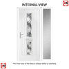 Country Style Debonaire 2 Composite Front Door Set with Single Side Screen - Central Abstract Glass - Shown in Anthracite Grey