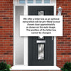 Country Style Debonaire 2 Composite Front Door Set with Single Side Screen - Central Abstract Glass - Shown in Anthracite Grey