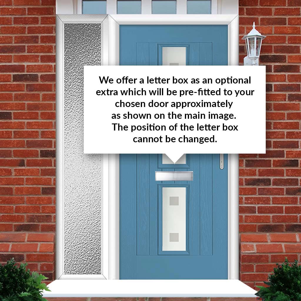 Country Style Debonaire 2 Composite Front Door Set with Single Side Sc