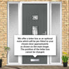 Country Style Firenza 3 Composite Front Door Set with Double Side Screen - Central Prairie Glass - Shown in Mouse Grey