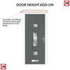Country Style Firenza 3 Composite Front Door Set with Central Prairie Glass - Shown in Mouse Grey