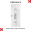 Country Style Firenza 3 Composite Front Door Set with Central Roma Glass - Shown in Black