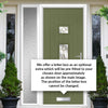 Country Style Firenza 3 Composite Front Door Set with Single Side Screen - Clarity Brass Glass - Shown in Reed Green