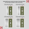Country Style Firenza 3 Composite Front Door Set with Single Side Screen - Clarity Brass Glass - Shown in Reed Green