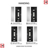 Country Style Firenza 3 Composite Front Door Set with Single Side Screen - Central Roma Glass - Shown in Black