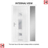 Country Style Firenza 3 Composite Front Door Set with Single Side Screen - Central Roma Glass - Shown in Black