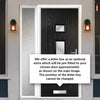 Country Style Firenza 3 Composite Front Door Set with Single Side Screen - Central Roma Glass - Shown in Black