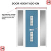 Country Style Seville 2 Composite Front Door Set with Double Side Screen - Mirage Glass - Shown in Pastel Blue