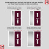 Country Style Seville 2 Composite Front Door Set with Single Side Screen - Kupang Red Glass - Shown in Purple Violet