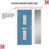 Country Style Seville 2 Composite Front Door Set with Single Side Screen - Mirage Glass - Shown in Pastel Blue