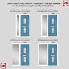 Country Style Seville 2 Composite Front Door Set with Single Side Screen - Mirage Glass - Shown in Pastel Blue
