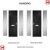 Country Style Composite Solid Door Set with Double Side Screen - Shown in Black