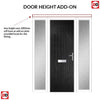 Country Style Composite Solid Door Set with Double Side Screen - Shown in Black
