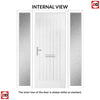 Country Style Composite Solid Door Set with Double Side Screen - Shown in Black