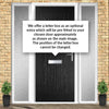 Country Style Composite Solid Door Set with Double Side Screen - Shown in Black