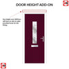 Country Style Tortola 1 Composite Front Door Set with Flair Glass - Shown in Purple Violet