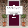 Country Style Tortola 1 Composite Front Door Set with Flair Glass - Shown in Purple Violet