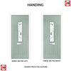 Country Style Tortola 1 Composite Front Door Set with Murano Green Glass - Shown in Chartwell Green