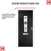 Country Style Tortola 1 Composite Front Door Set with Palopo Black Glass - Shown in Black