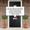 Country Style Tortola 1 Composite Front Door Set with Palopo Black Glass - Shown in Black