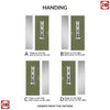 Country Style Tortola 1 Composite Front Door Set with Single Side Screen - Jet Glass - Shown in Reed Green