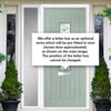 Country Style Tortola 1 Composite Front Door Set with Single Side Screen - Murano Green Glass - Shown in Chartwell Green