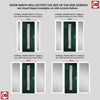 Country Style Uracco 1 Composite Front Door Set with Double Side Screen - Handle Side Ice Edge Glass - Shown in Green