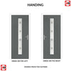Country Style Uracco 1 Composite Front Door Set with Handle Side Ellie Glass - Shown in Mouse Grey