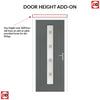 Country Style Uracco 1 Composite Front Door Set with Handle Side Ellie Glass - Shown in Mouse Grey