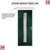 Country Style Uracco 1 Composite Front Door Set with Handle Side Ice Edge Glass - Shown in Green