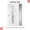 Country Style Uracco 1 Composite Front Door Set with Single Side Screen - Handle Side Ellie Glass - Shown in Mouse Grey