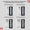 Country Style Uracco 1 Composite Front Door Set with Single Side Screen - Central Tahoe Red Glass - Shown in Anthracite Grey